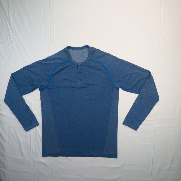 Lululemon Men's Metal Vent Breathe Long Sleeve Blue-Size M - Picture 3 of 9